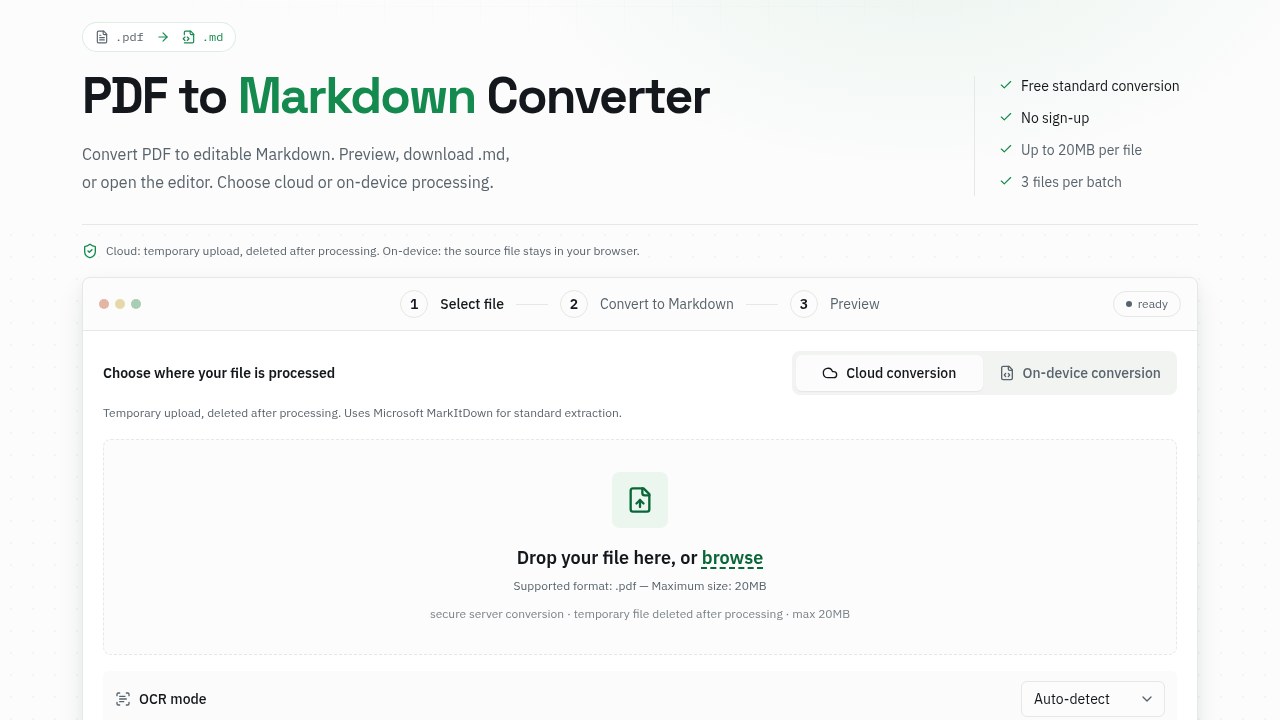 PDF to Markdown Converter by MarkItDown screenshot 1