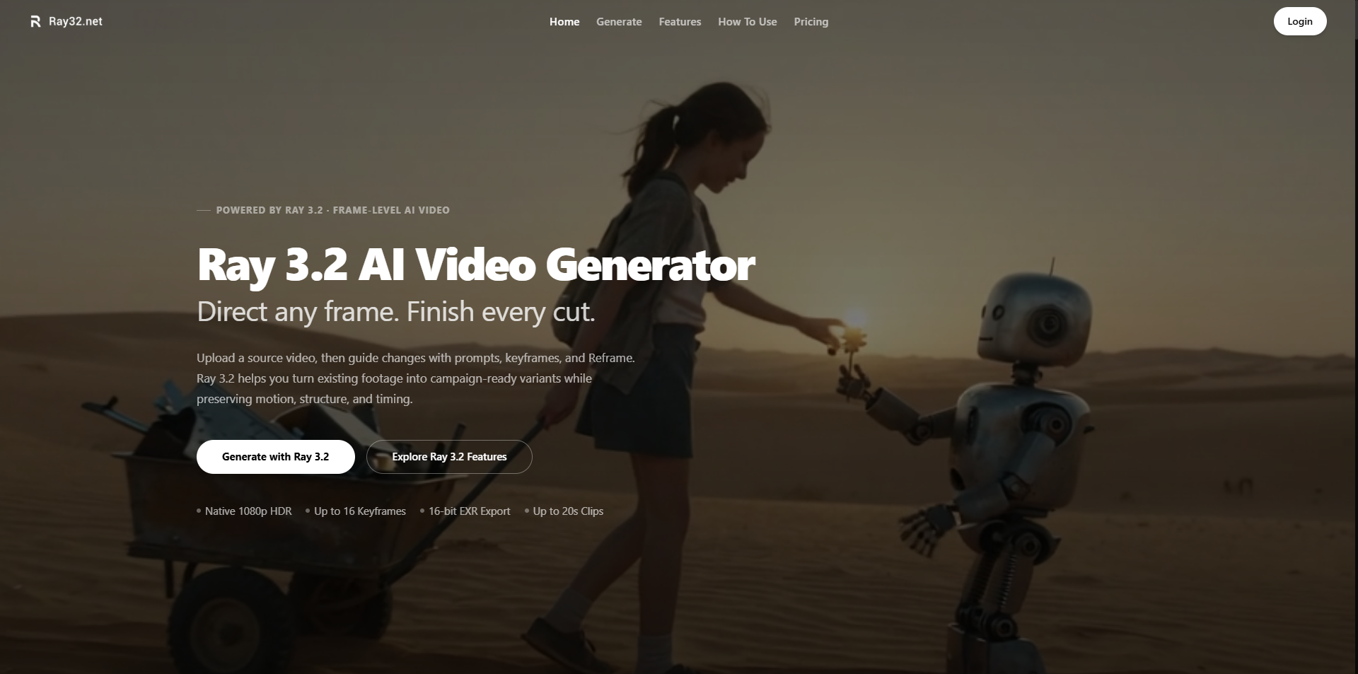 Ray 3.2 AI Video Generator - Create Cont screenshot 1