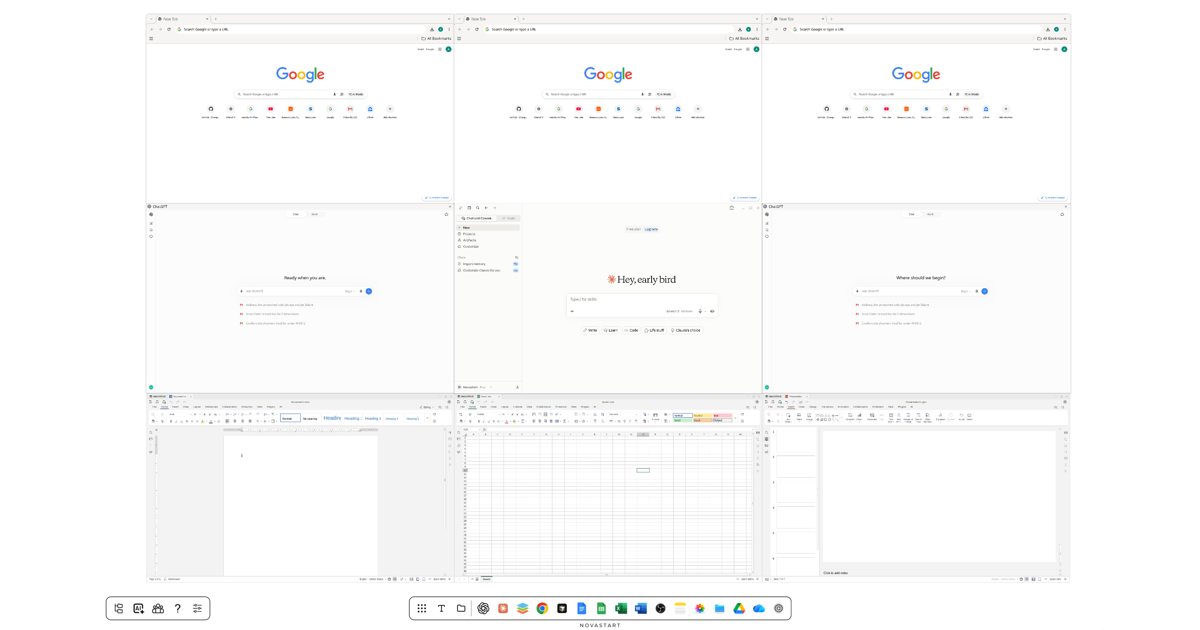 Novastart - The Infinite Canvas OS screenshot 1