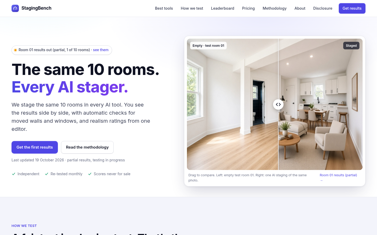 StagingBench screenshot 1