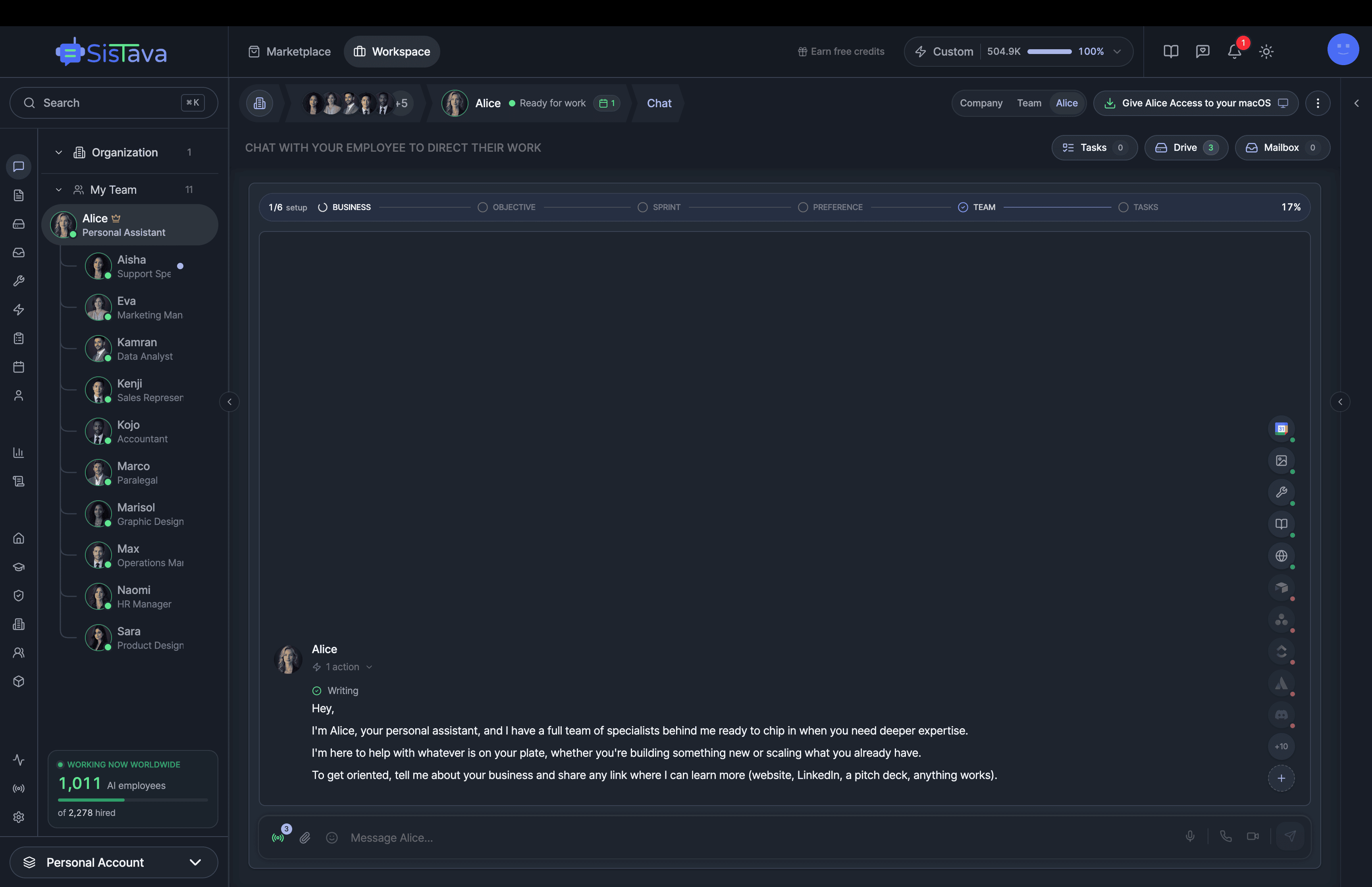 Hire AI Employees | Sistava.com screenshot 1