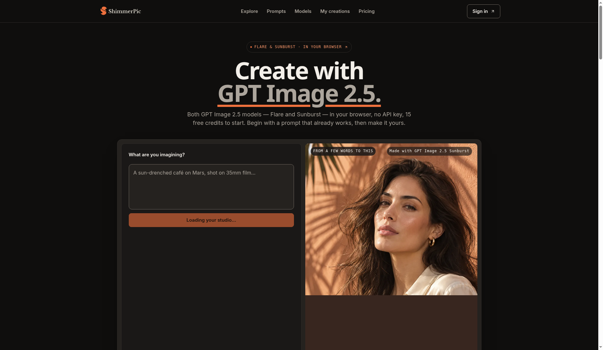 ShimmerPic: AI Image Generator screenshot 1