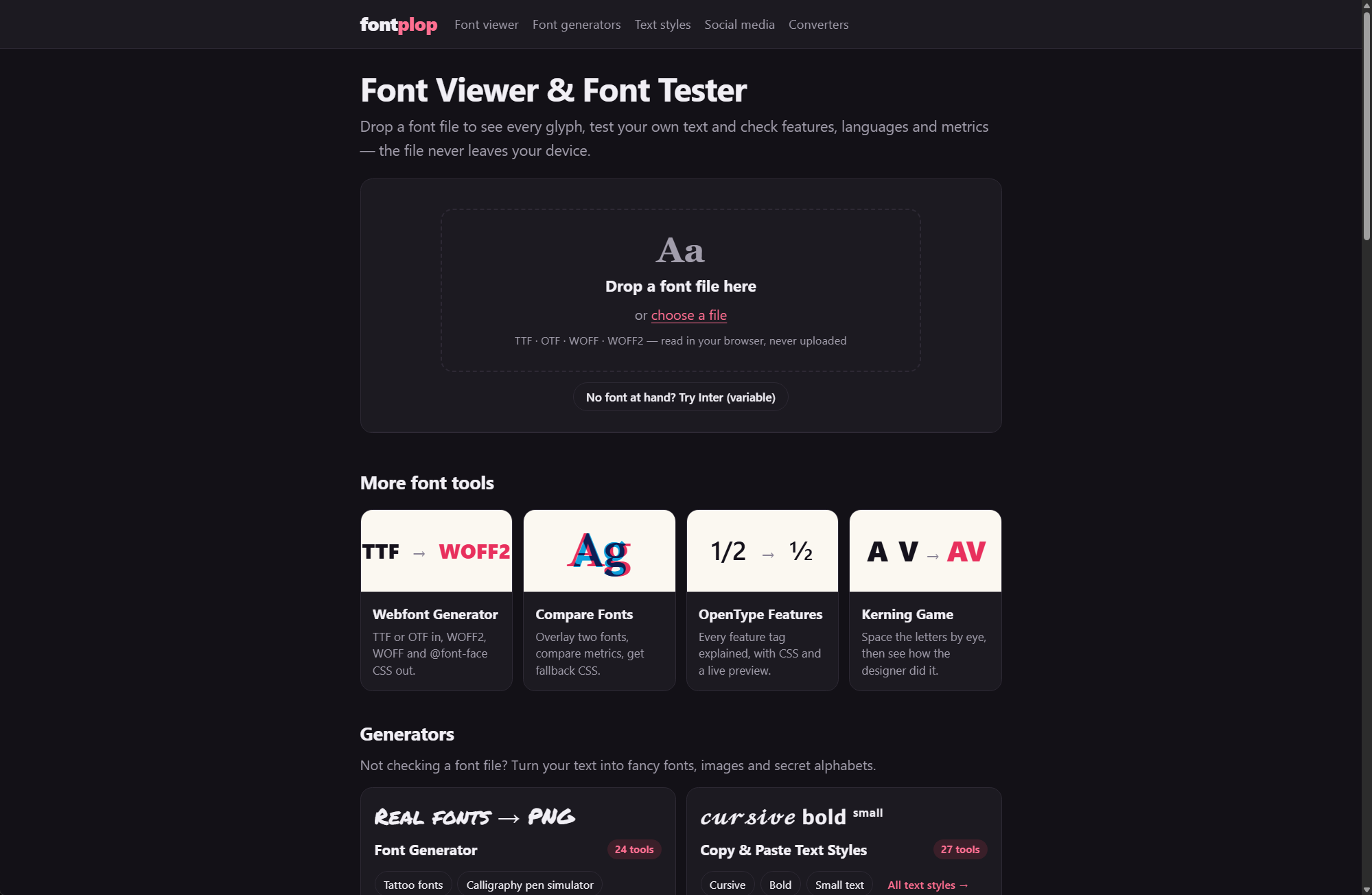FontPlop screenshot 1