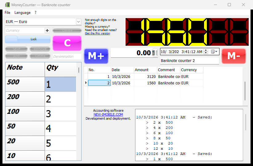 MoneyCounter screenshot 1