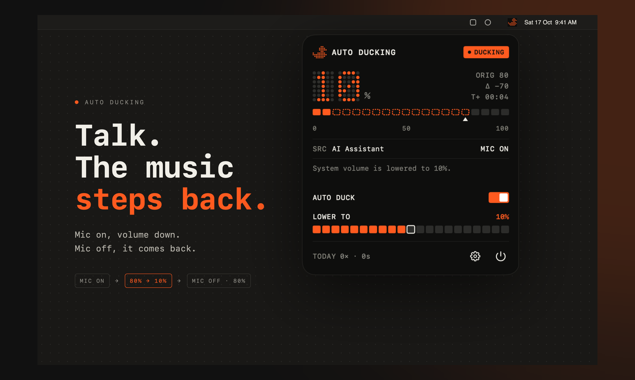 Auto Ducking: Volume Control screenshot 1