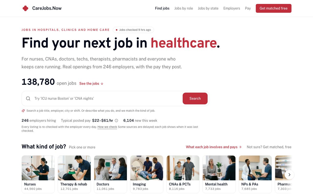 CareJobs Healthcare Jobs MCP screenshot 1