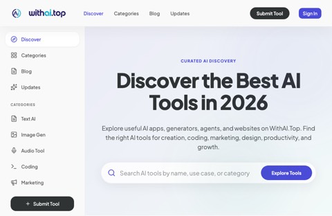 WithAI.Top - AI Tools Directory screenshot 1