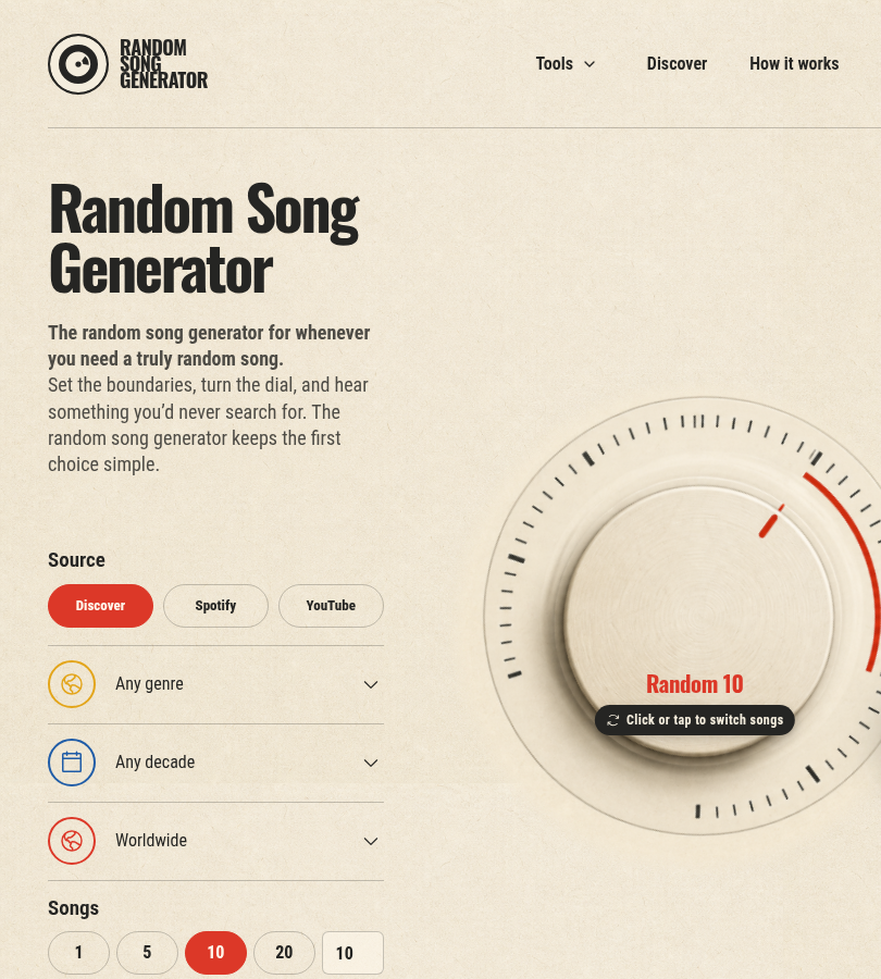 Random Song Generator screenshot 1
